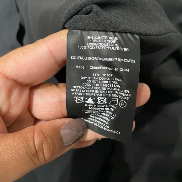 Tory Burch Varenne Embroidered Tunic Dress Black - Picture 5 of 6